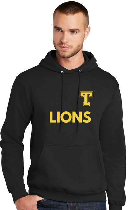 Core Fleece Pullover Hooded Sweatshirt / Black / Tallwood High School Athletics