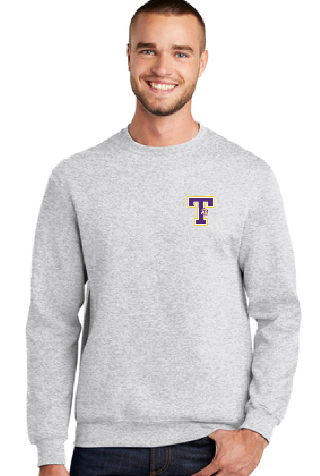 Core Fleece Crewneck Sweatshirt / Ash / Tallwood High School Athletics