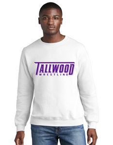 Core Fleece Crewneck Sweatshirt / White / Tallwood High School Wrestling