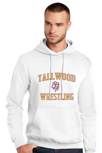 Core Fleece Pullover Hooded Sweatshirt / White / Tallwood High School Wrestling