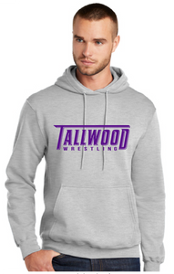 Core Fleece Pullover Hooded Sweatshirt / Ash / Tallwood High School Wrestling