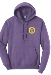 Fleece Pullover Hooded Sweatshirt / Heather Purple / Tallwood High School