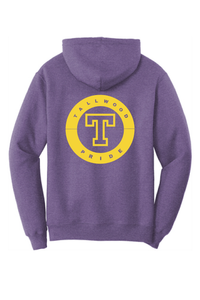 Fleece Pullover Hooded Sweatshirt / Heather Purple / Tallwood High School