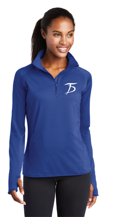 Ladies Sport-Wick Stretch 1/2-Zip Pullover / True Royal / Tidewater Drillers