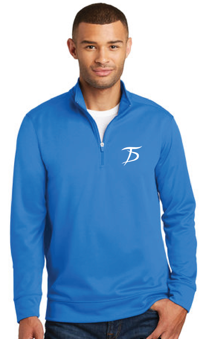 Performance Fleece 1/4-Zip Pullover Sweatshirt / Royal / Drillers Baseball
