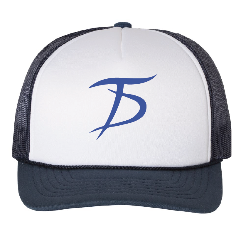 Foam Trucker Cap / White/Navy / Drillers Baseball