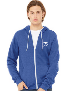 Unisex Sponge Fleece Zip Hoodie / True Heather Royal / Tidewater Drillers