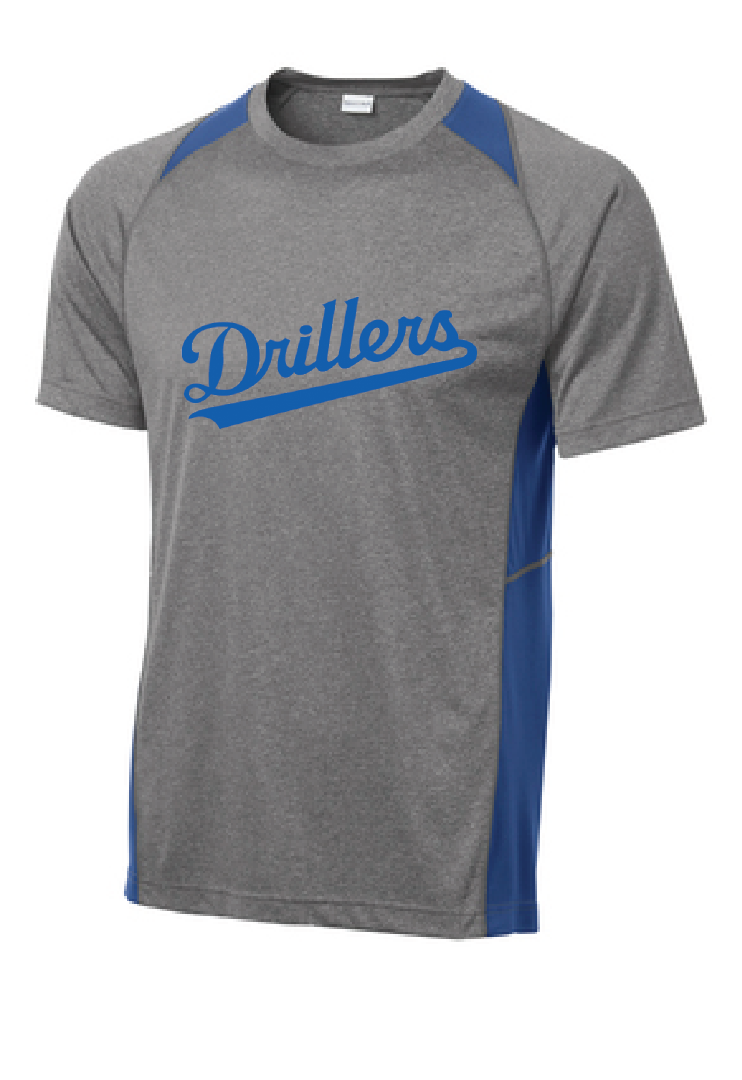 Heather Colorblock Contender Tee / Vintage Heather and True Royal / Tidewater Drillers - Fidgety