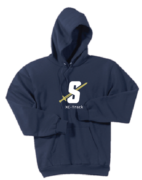 Fleece Hooded Sweatshirt (Youth & Adult) / Navy / Stonebridge XC Track