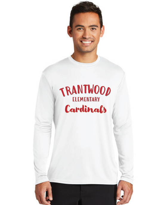 Long Sleeve Performance Tee (Youth & Adult) / White / Trantwood Elementary