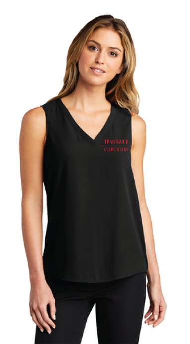 Ladies Sleeveless Blouse / Black / Trantwood Elementary Staff