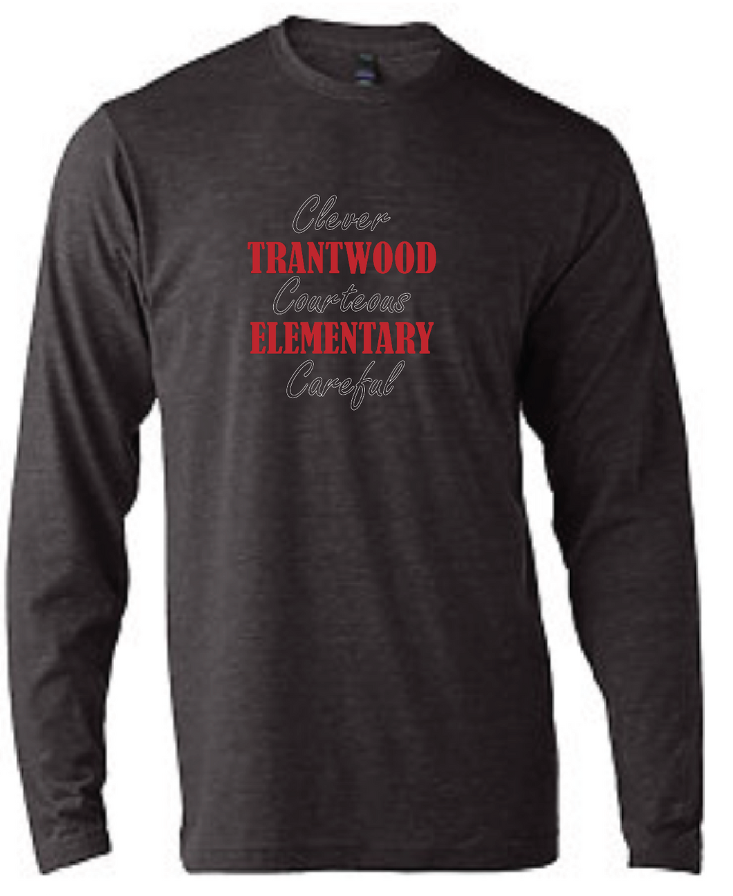 Perfect Tri Long Sleeve Tee / Black Frost / Trantwood Elementary
