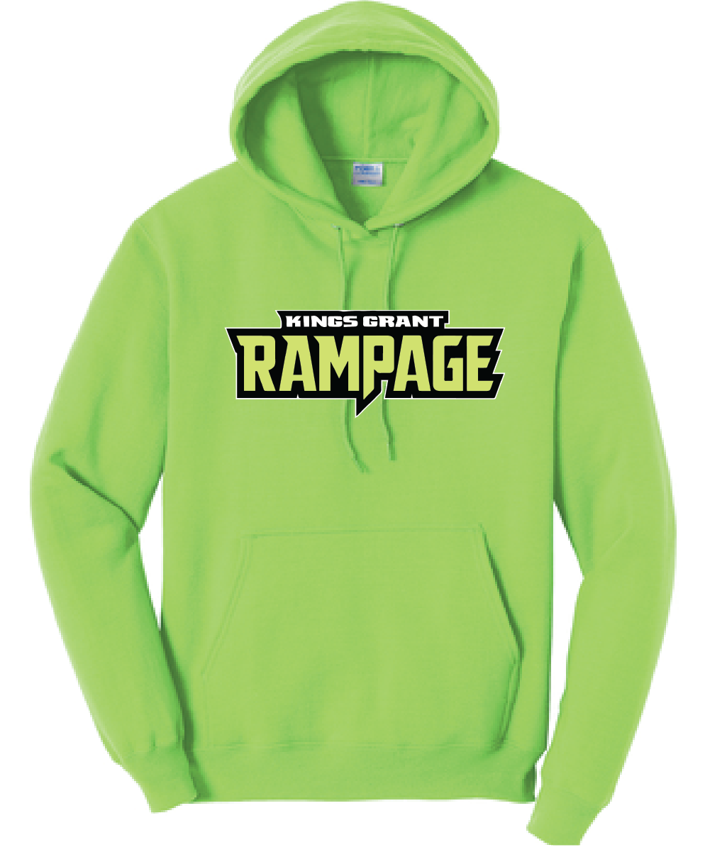 Fleece Hooded Sweatshirt / Neon / Rampage Softball Team