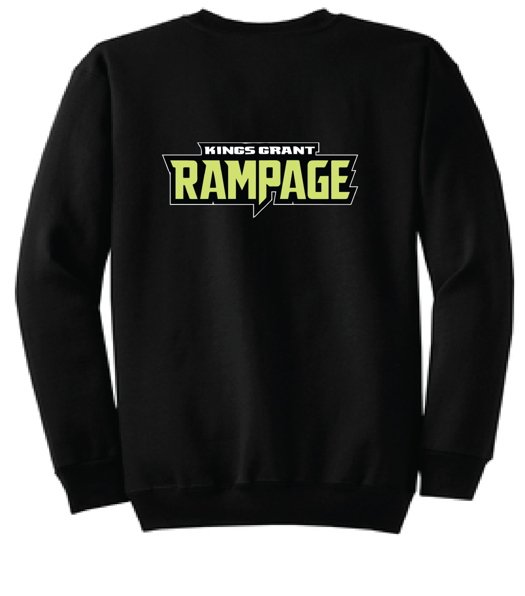 Core Fleece Crewneck Sweatshirt / Black / Rampage Softball Team