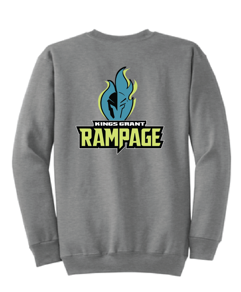 Core Fleece Crewneck Sweatshirt / Athletic Heather / Rampage Softball Team