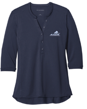 Ladies UV Choice Pique Henley / Navy / Virginia Association Of Governmental Procurement