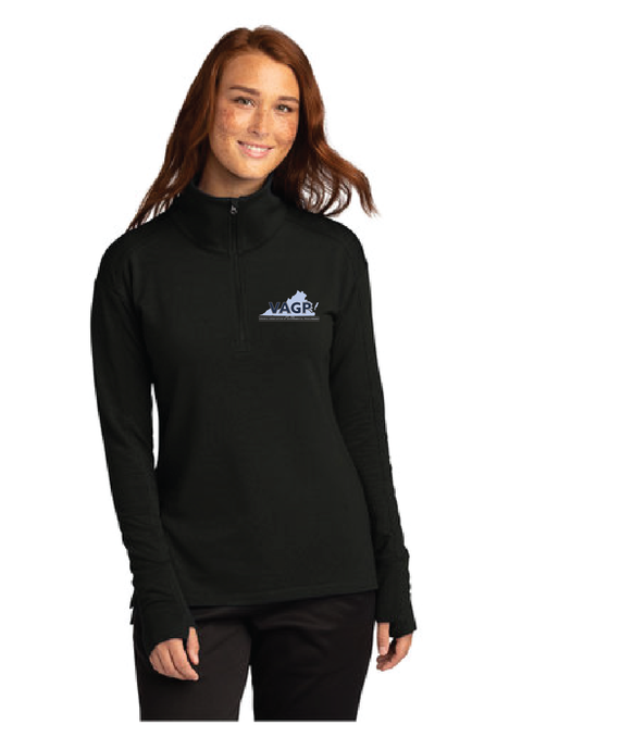 Ladies Flex Fleece 1/4-Zip / Black / Virginia Association Of Governmental Procurement