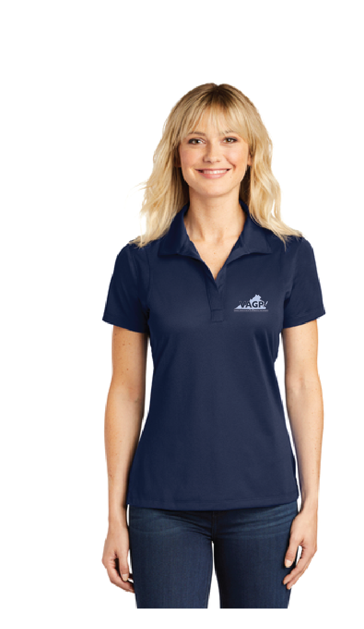 Ladies Micropique Polo / Navy / Virginia Association Of Governmental Procurement