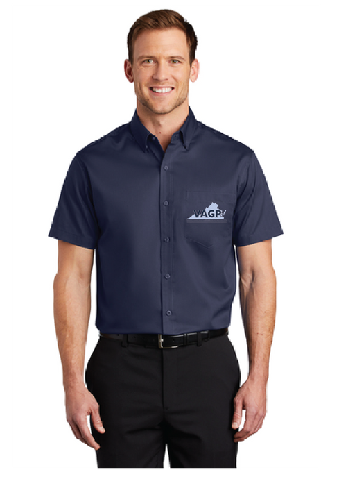 Short Sleeve SuperPro Twill Shirt / Navy / Virginia Association Of Governmental Procurement