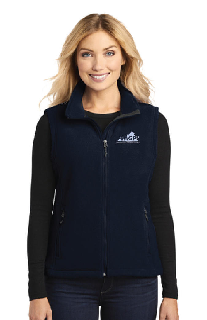 Ladies Fleece Vest / Navy / Virginia Association Of Governmental Procurement