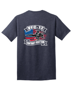 Cotton Short Sleeve T-Shirt / NAVY / VFC-12 - Fidgety