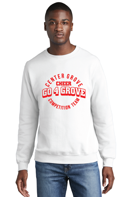 Fleece Crewneck Sweatshirt / White / Center Grove Cheer Comp