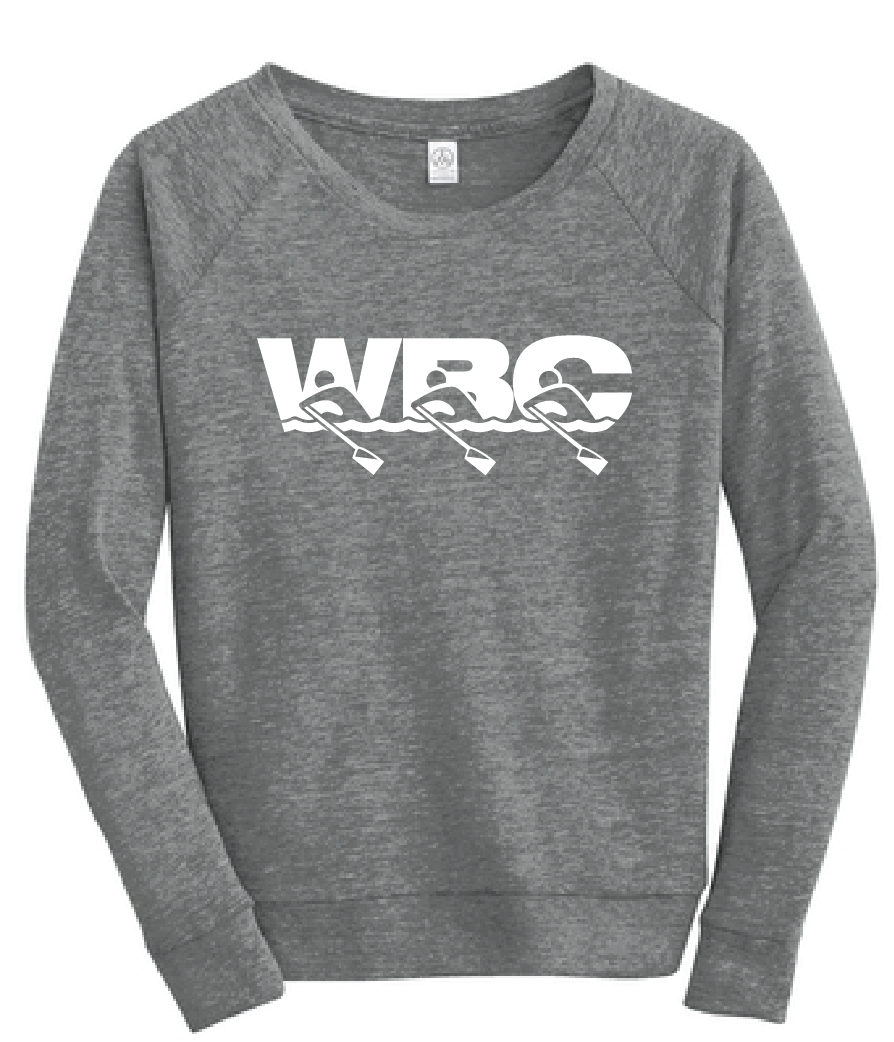 Women’s Sponge Fleece Wide-Neck Sweatshirt / Grey Triblend / WBC - Fidgety