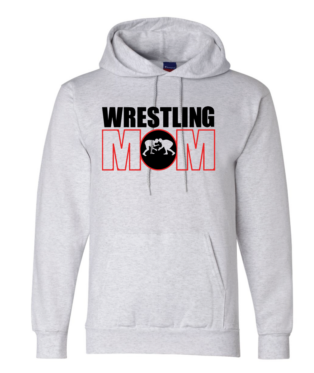 Wrestling Mom Fleece Hooded Sweatshirt / Ash Gray / Fidgety