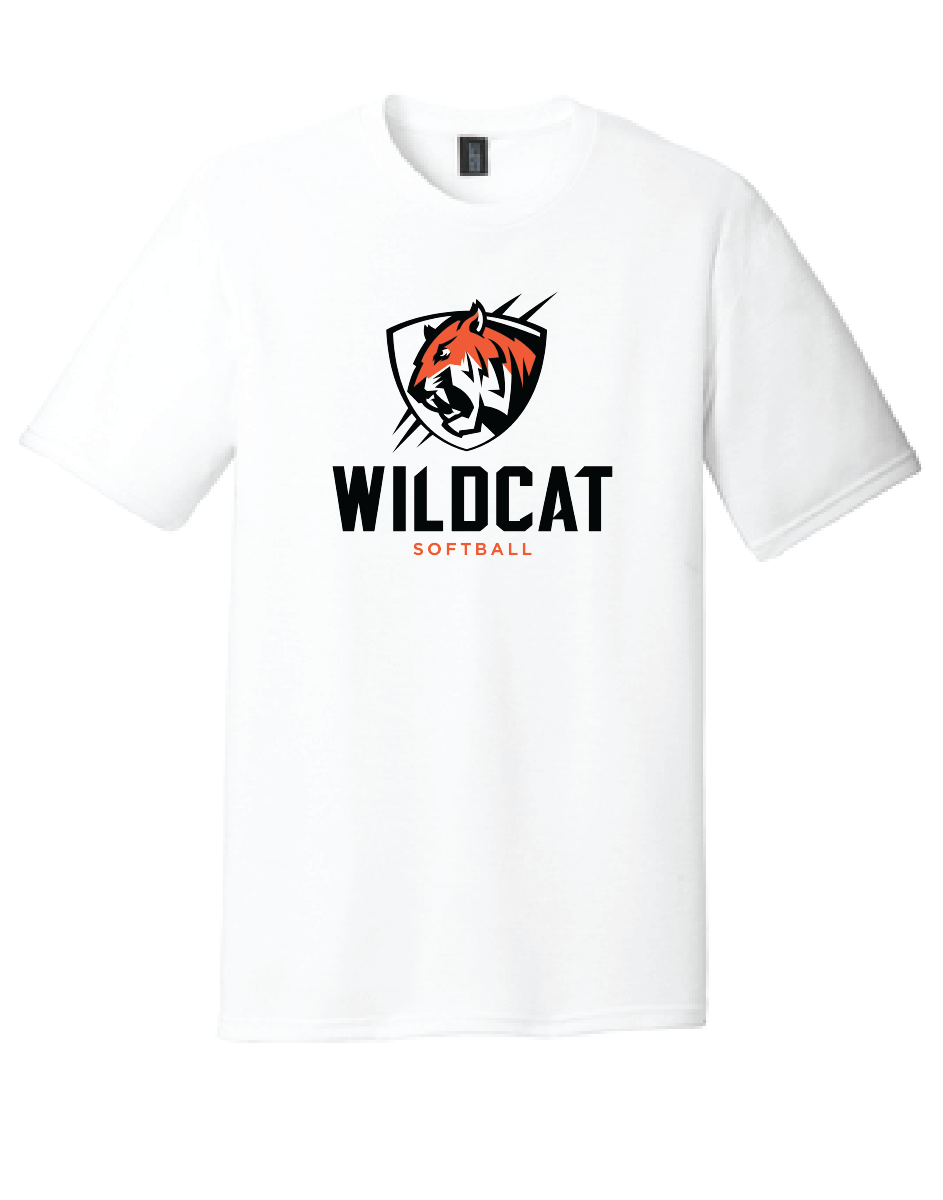 Triblend Short Sleeve Softsytle Tee (Youth & Adult)  / White / Wildcats Softball