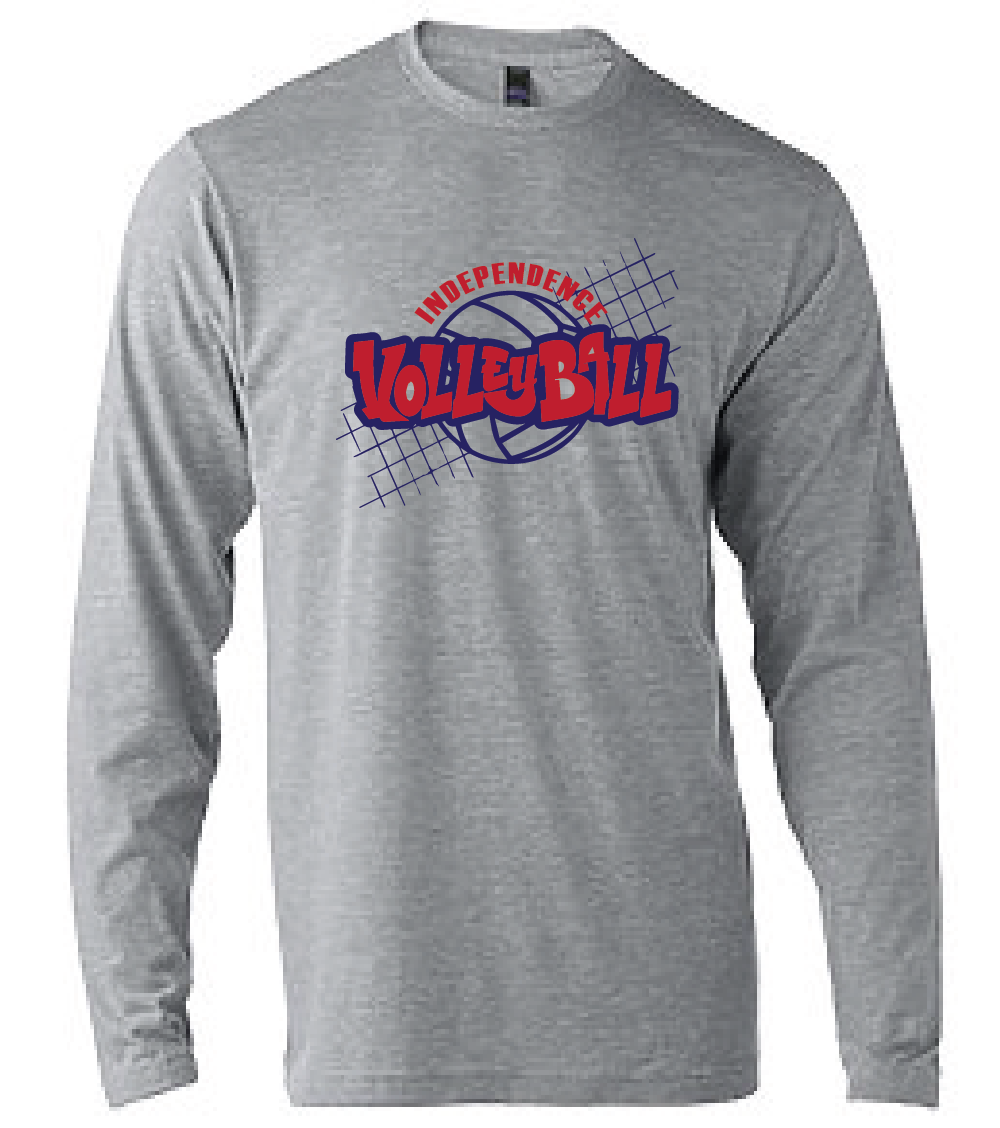 Softstyle Long Sleeve T-Shirt / Sport Gray / Independence Volleyball - Fidgety