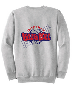 Fleece Crewneck Sweatshirt / Ash Gray / Independence Volleyball - Fidgety
