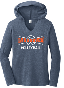 Perfect Triblend Long Sleeve Hoodie / Navy / LMS Volleyball - Fidgety