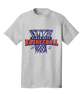 Cotton Short Sleeve T-Shirt / Ash / Plaza Boys Basketball