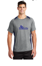 Heather Colorblock Contender Tee / Grey/Navy  / Disc Dudes Disc Golf