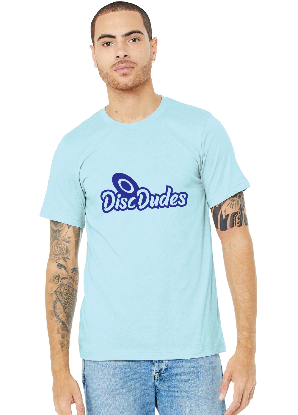 Unisex Jersey Tee  / Ice Blue  / Disc Dudes Disc Golf