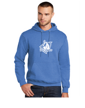 Core Fleece Pullover Hooded Sweatshirt / Heather Royal  / Disc Dudes Disc Golf