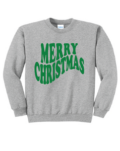 Ya Filthy Animal Core Fleece Crewneck Sweatshirt / Athletic Heather/ Fidgety Holiday