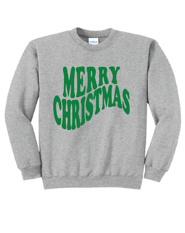 Ya Filthy Animal Core Fleece Crewneck Sweatshirt / Athletic Heather/ Fidgety Holiday