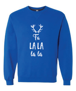 Fa La La Sofspun Crewneck Sweatshirt / Royal / Fidgety Holiday