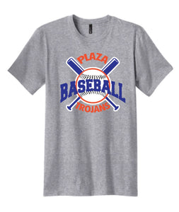 Plaza Baseball Short Sleeve T-Shirt - Gray - Fidgety