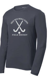 PosiCharge RacerMesh Long Sleeve / Graphite Gray / Great Neck Field Hockey - Fidgety