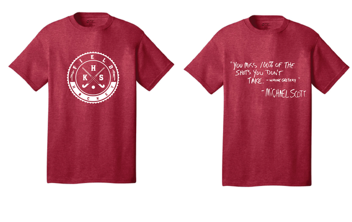 Short Sleeve Cotton Tee / Heather Red / Kempsville High Field Hockey