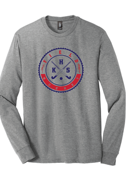 Unisex Softstyle Long Sleeve Tee / Heather Grey / Kempsville High Field Hockey