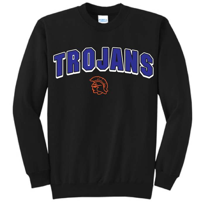 Trojans Fleece Crewneck Sweatshirt / Black / Plaza Middle Cheer