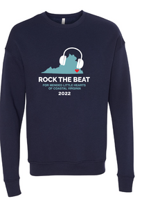 Sponge Fleece Crewneck Sweatshirt (Adult & Youth) / Navy / Rock The Beat