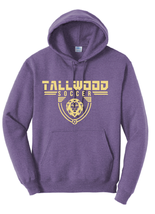 Fleece Hooded Sweatshirt / Heather Purple / Tallwood High School Soccer