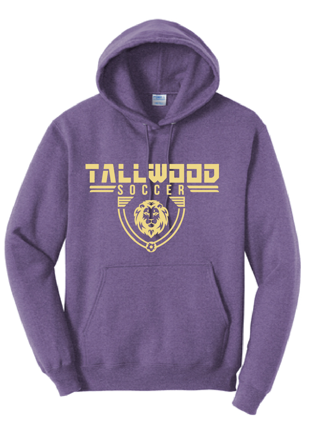 Fleece Hooded Sweatshirt / Heather Purple / Tallwood High School Soccer