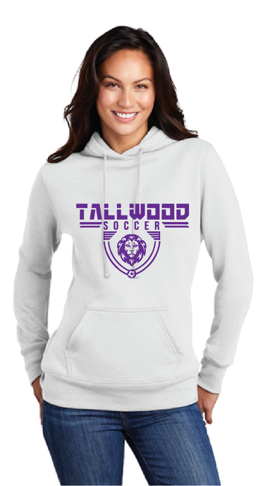 Ladies Core Fleece Pullover Hooded Sweatshirt / White / Tallwood High school Boys Soccer