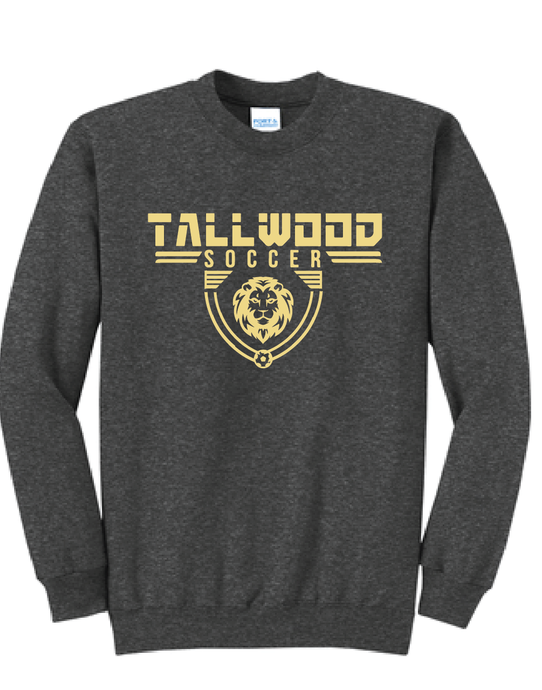 Core Fleece Crewneck Sweatshirt / Dark Heather Grey / Tallwood High School Boys Soccer