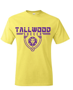 Authentic 100% Cotton T-Shirt / Yellow / Tallwood High School Boys Soccer